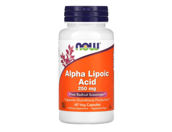 NOW Foods, Alpha-Liponsäure, 250 mg, 60 pflanzliche Kapseln