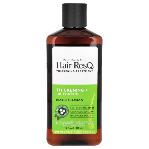 Petal Fresh, Hair ResQ, Biotin Shampoo, Shampoo mit Biotin, für Verdickung + Ölkontrolle, 355 ml