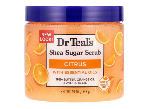 Dr. Teals, Shea Sugar Scrub, Shea-Zucker-Peeling, Zitrus, 538 g