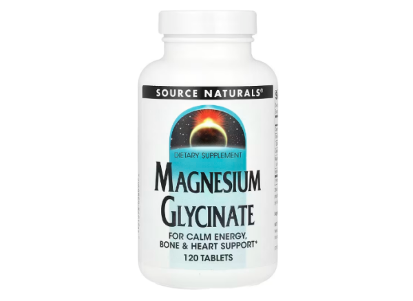 Source Naturals, Magnesiumglycinate, 200 mg, 120 Tabletten