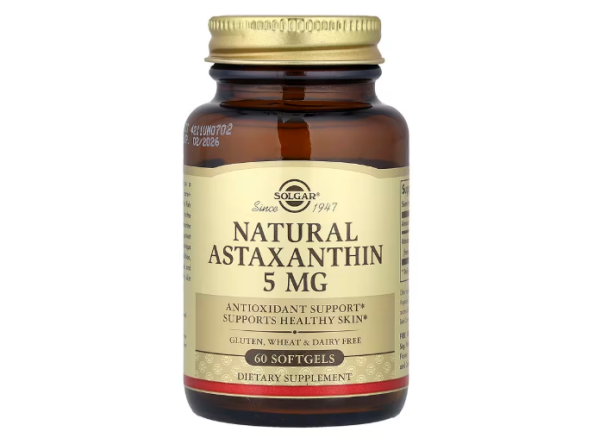 Solgar, Natürliches Astaxanthin, 5 mg, 60 Weichkapseln