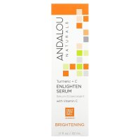 Andalou Naturals, Enlighten Serum, Turmeric + C,...