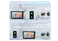 Carpuride Motorrad Navi Carplay Bildschirm W702 CarPlay & Android Auto, 7 Zoll