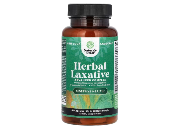 Natures Craft, Herbal Laxative, pflanzliches Abführmittel, 60 Kapseln