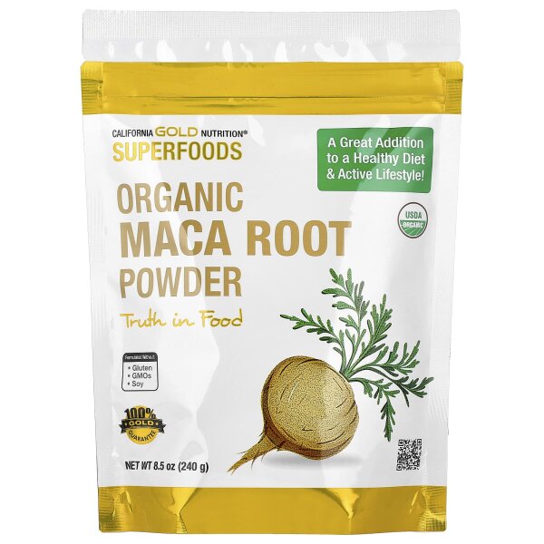 California Gold Nutrition, Superfoods, Bio-Maca-Wurzel-Pulver, 240 g