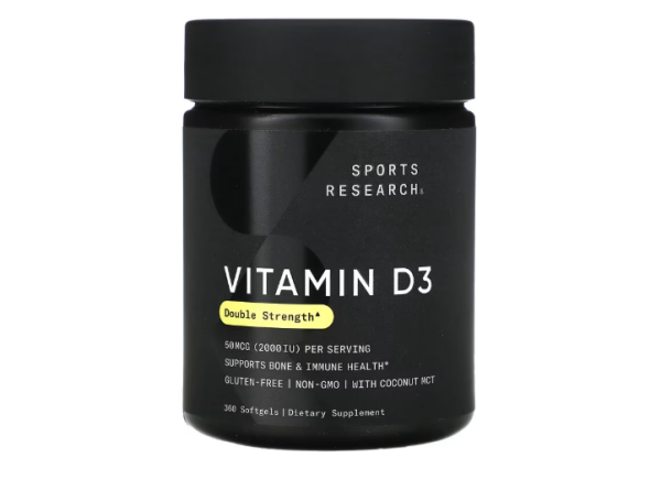 Sports Research, Vitamin D3, 50 mcg (2.000 IU), 360 Weichkapseln