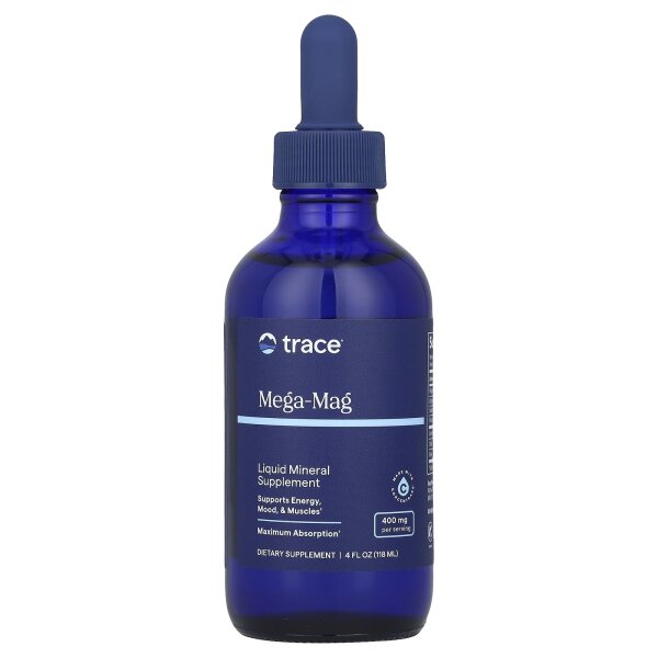 Trace, Mega-Mag, flüssiges Nahrungsergänzungsmittel mit Mineralstoffen, 400 mg, 118 ml