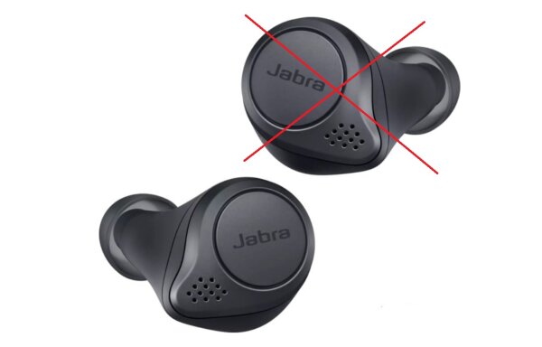 Jabra Elite Active 75t NUR DER LINKE Bluetooth Kopfhörer Grau
