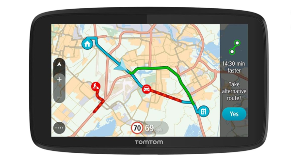 TomTom Auto GPS GO 520 - 5 Zoll Weltkarte, Verkehr Gefahrenzonen über Smartphone