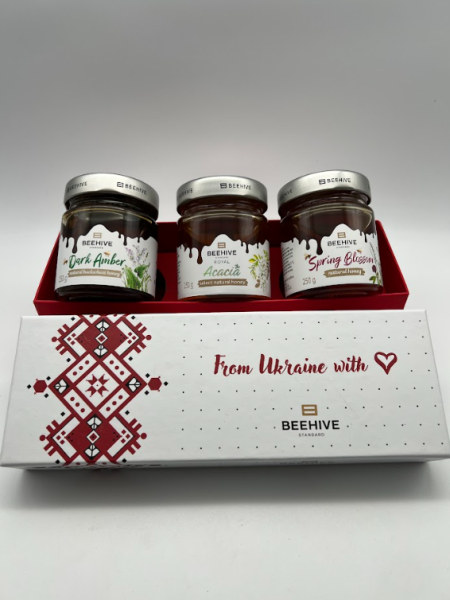 Honig Set Geschenkset 3 Sorten Naturhonig Premiumqualität From Ukraine with Love