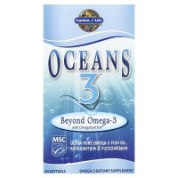 Garden of Life, Oceans 3, Beyond Omega-3 mit OmegaXanthin, 60 Weichkapseln