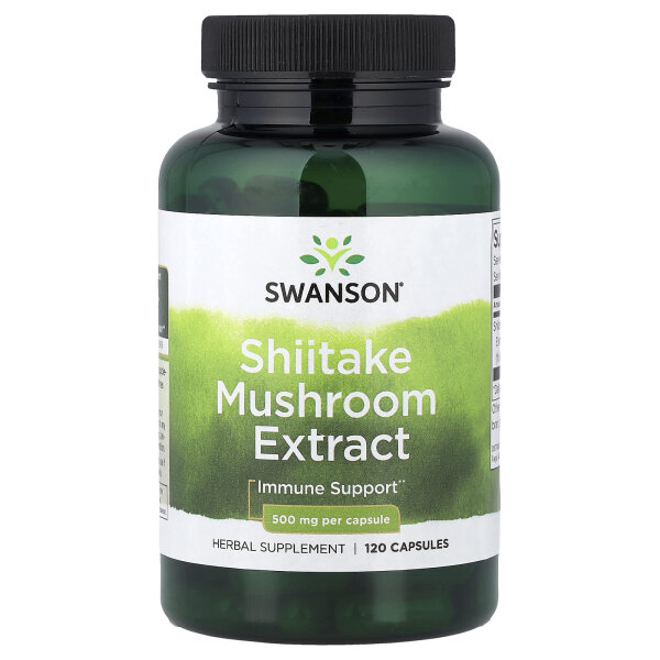 Swanson, Shiitake-Pilz-Extrakt, 500 mg, 120 Kapseln