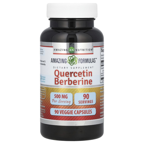 Amazing Nutrition, Quercetin Berberin, 500 mg, 90 pflanzliche Kapseln
