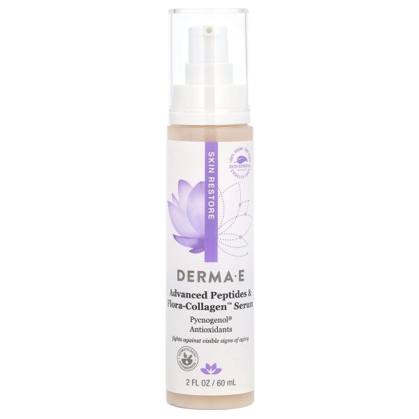 DERMA E, hochentwickeltes Peptid- und Flora-Kollagen-Serum, 60 ml