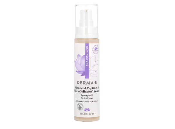 DERMA E, hochentwickeltes Peptid- und Flora-Kollagen-Serum, 60 ml