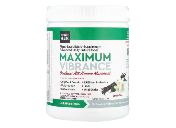 Vibrant Health, Maximum Vibrance®, Version 7.0, Ergänzungsmittel, Vanille, 610 g