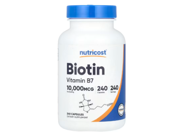 Nutricost, Biotin, 10.000 mcg, 240 Kapseln