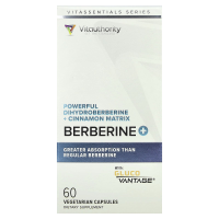 Vitauthority, Berberine +, Berberin, 60 pflanzliche Kapseln