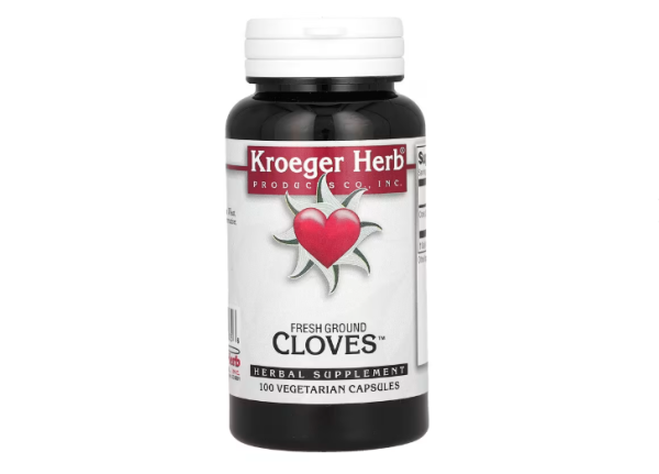 Kroeger Herb Co, Fresh Ground Cloves, frisch gemahlene Nelken, 100 pflanzliche Kapseln