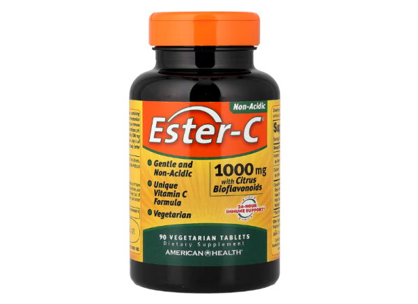 American Health, Ester-C® mit Zitrus-Bioflavonoiden, 1.000 mg, 90 pflanzliche Tabletten