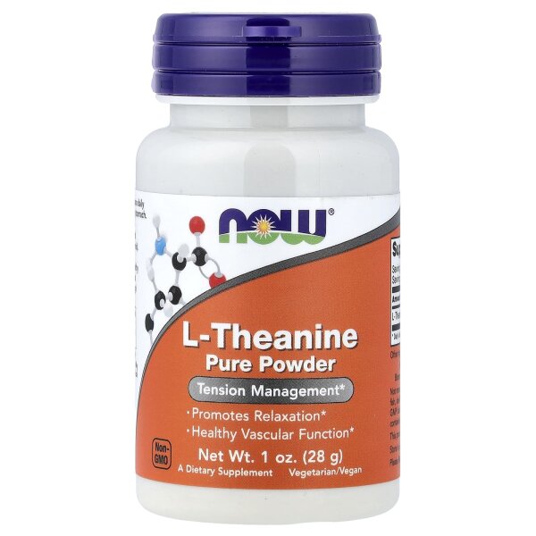 NOW Foods, L-Theanine Pure Powder, reines L-Theanin-Pulver, 28 g