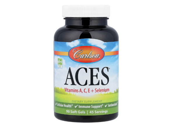 Carlson, ACES®, Vitamine A, C, E + Selenium, Vitamine A, C, E + Selen, 90 Weichkapseln