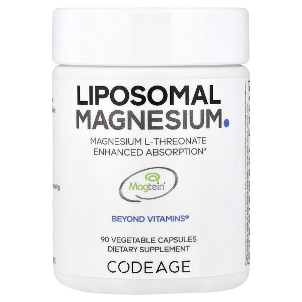 Codeage liposomales Magnesium-L-Threonat, 90 pflanzliche Kapseln