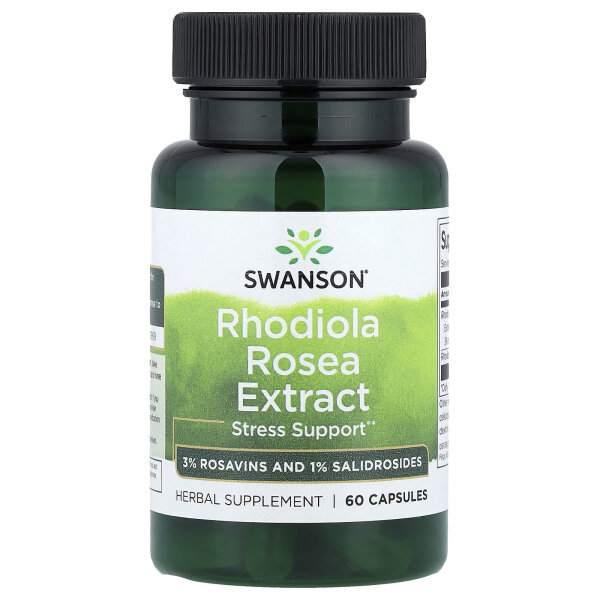 Swanson, Rhodiola Rosea Extract, 60 Kapseln