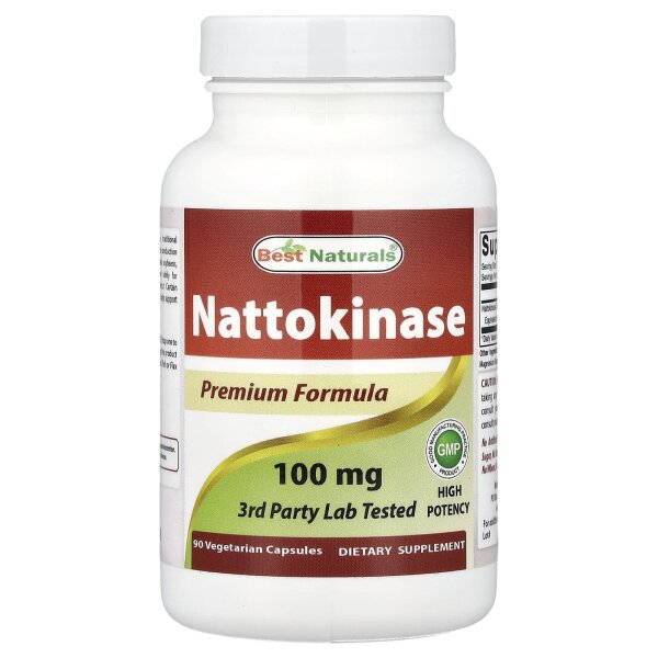 Best Naturals, Nattokinase, Nattokinase, 100 mg, 90 pflanzliche Kapseln