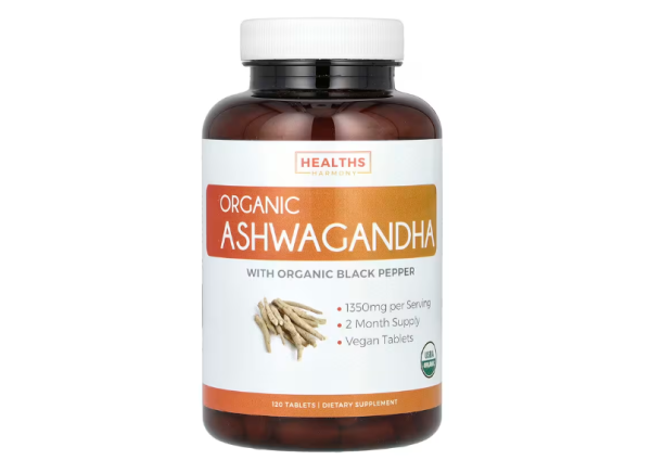 Healths Harmony, Organic Ashwagandha, Bio-Ashwagandha, 120 Tabletten
