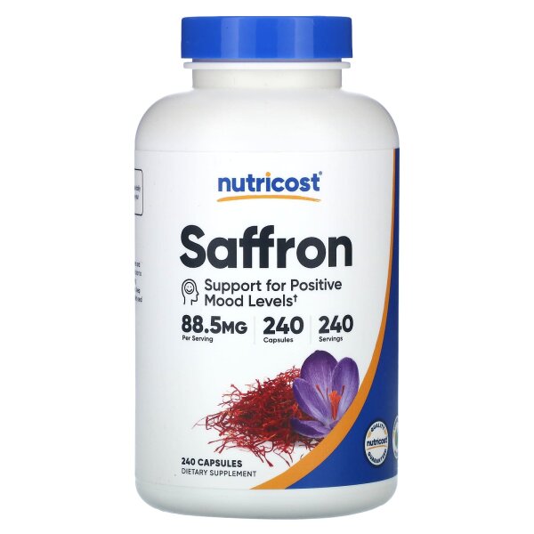 Nutricost, Safran, 88,5 mg, 240 Kapseln