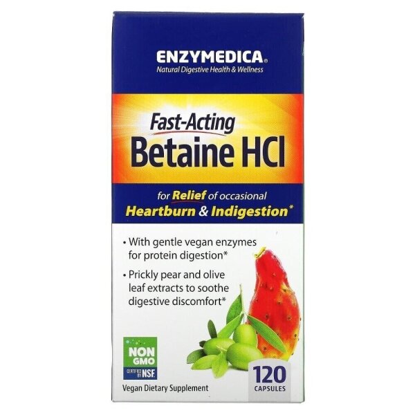 Enzymedica, Betain HCL, 120 Kapseln