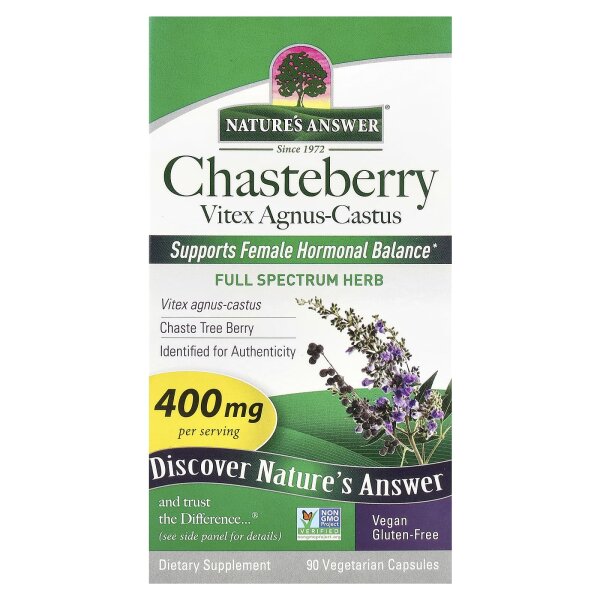 Natures Answer, Mönchspfeffer, Vitex Agnus-Castus, 400 mg, 90 vegetarische Kapseln
