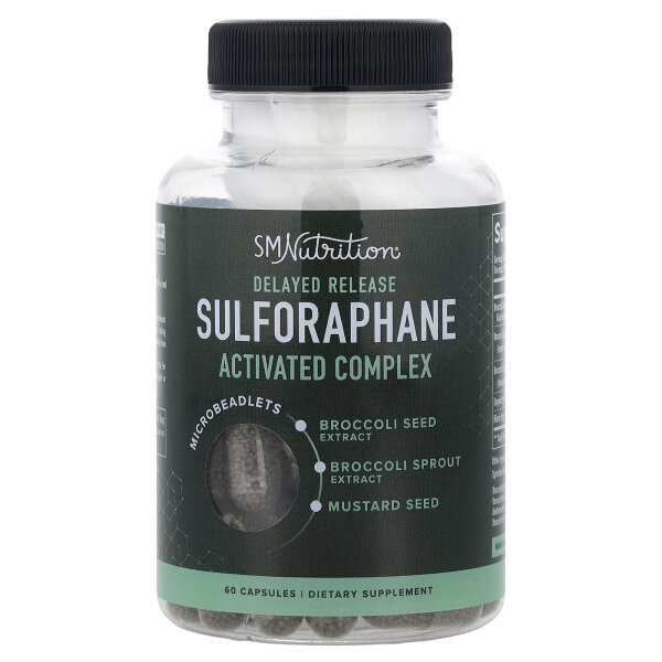 SMNutrition, Sulforaphane Activated Complex, aktivierter Sulforaphan-Komplex, verzögerte Freisetzung, 60 Kapseln