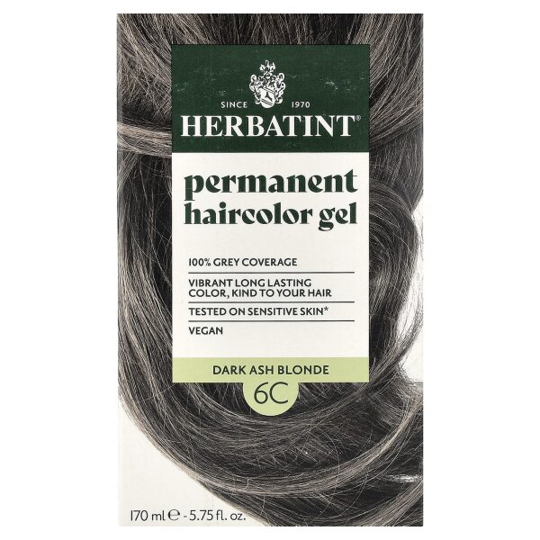 Herbatint, Permanent Haircolor Gel, 6C Dark Ash Blonde, 135 ml