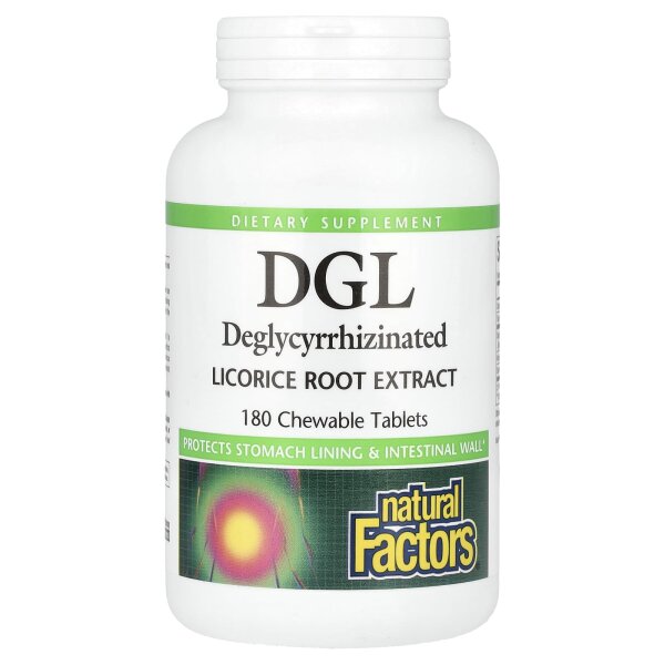 Natural Factors, DGL, Wurzelextrakt, 180 Kautabletten
