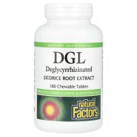 Natural Factors, DGL, Wurzelextrakt, 180 Kautabletten