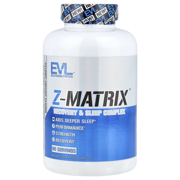 EVLution Nutrition, Z-Matrix®, Recovery & Sleep Complex, Erholungs- und Schlafkomplex, 240 Kapseln