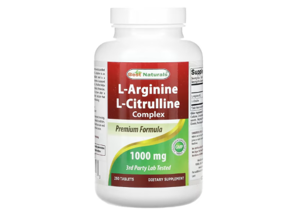 Best Naturals, L-Arginin, L-Citrullin-Komplex, 1.000 mg, 250 Tabletten