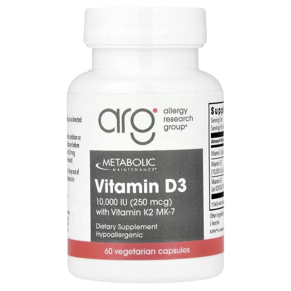 Metabolic Maintenance, Vitamin D3 mit Vitamin K2 MK-7, 60 Kapseln