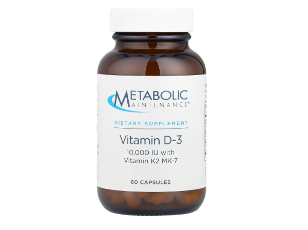 Metabolic Maintenance, Vitamin D3 mit Vitamin K2 MK-7, 60 Kapseln