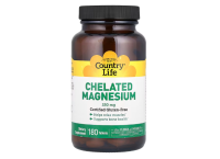 Country Life, Chelatkomplex Magnesium, 250 mg, 180 Tabletten