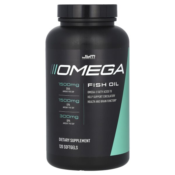 JYM Supplement Science, Omega Fish Oil, Omega-Fischöl, 120 Weichkapseln
