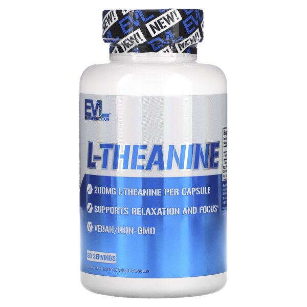 EVLution Nutrition, L-Theanin, 200 mg, 60 pflanzliche Kapseln