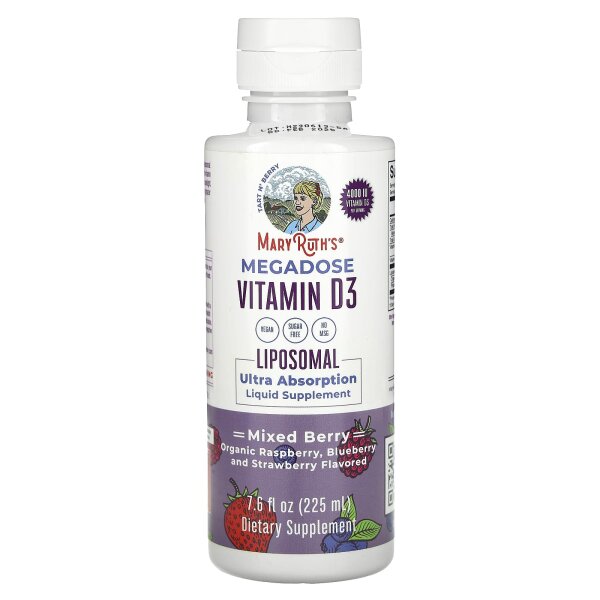 MaryRuths, Megadosage Vitamin D3, Liposomal, gemischte Beeren, 4.000 IU, 225 ml