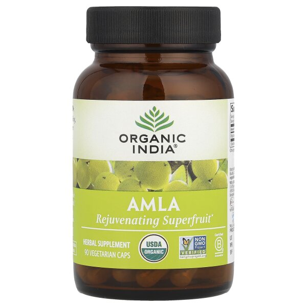 Organic India, Amla, 90 pflanzliche Kapseln (500 mg pro Kapsel)