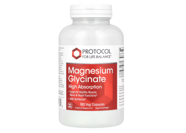 Protocol for Life Balance, Magnesium Glycinate, High Absorption, 180 veg Kapseln