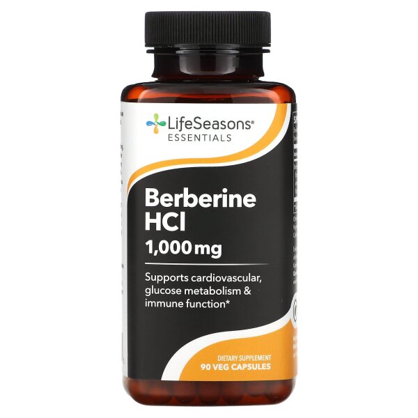 LifeSeasons, Berberine HCl, Berberin HCl, 90 pflanzliche Kapseln (333 mg pro Kapsel)