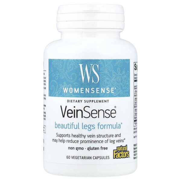 Natural Factors, WomenSense, VeinSense, 60 vegetarische Kapseln
