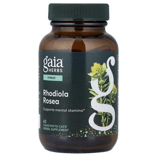 Gaia Herbs, Rhodiola rosea, 60 vegane flüssige Phyto-Kapseln